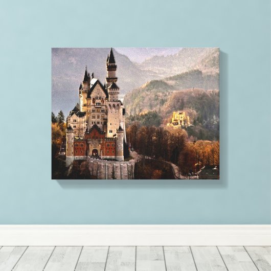 Neuschwanstein Castle Duitsland Canvas Afdruk (Insitu (Houten vloer))