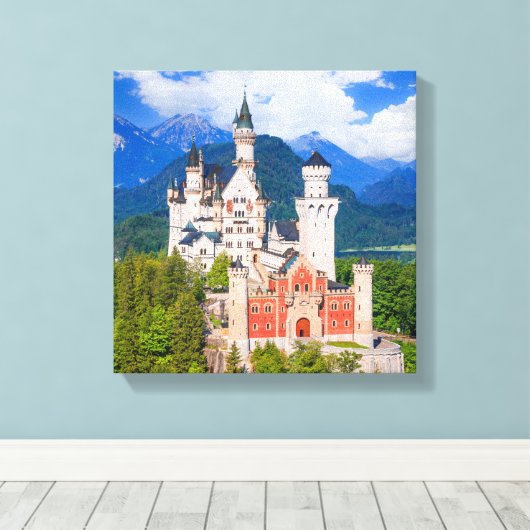 Neuschwanstein Castle Duitsland Canvas Afdruk (Insitu (Houten vloer))