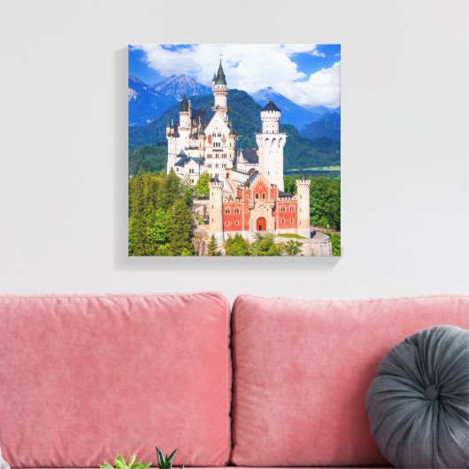 Neuschwanstein Castle Duitsland Canvas Afdruk (Insitu (Woonkamer))