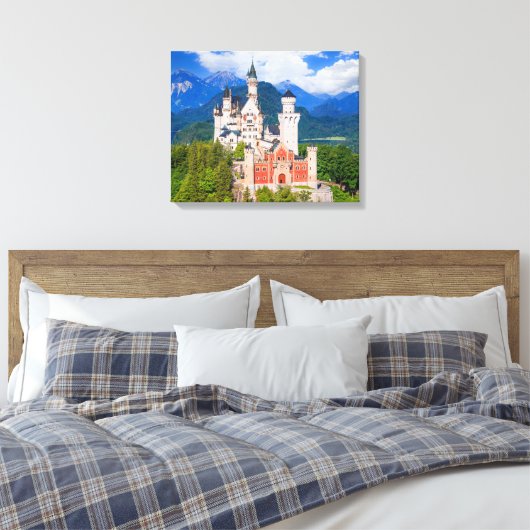 Neuschwanstein Castle Duitsland Canvas Afdruk (Insitu (Slaapkamer))