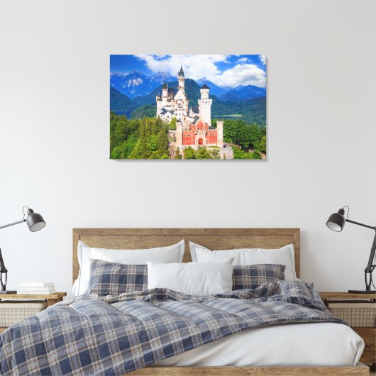 Neuschwanstein Castle Duitsland Canvas Afdruk (Insitu (Slaapkamer))