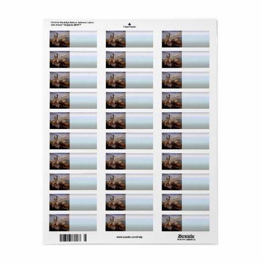 Neuschwanstein Castle Duitsland Etiket (Full Sheet)