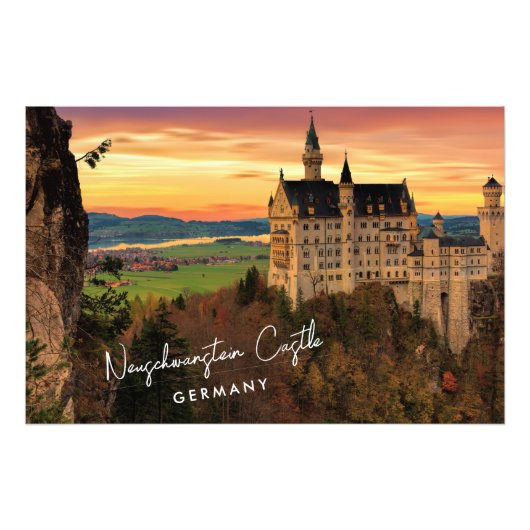 Neuschwanstein Castle Duitsland Foto Afdruk (Voorkant)