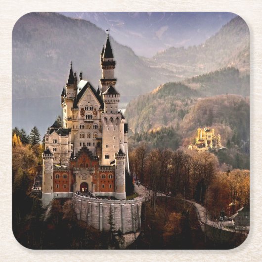 Neuschwanstein Castle Duitsland Kartonnen Onderzetters (Voorkant)