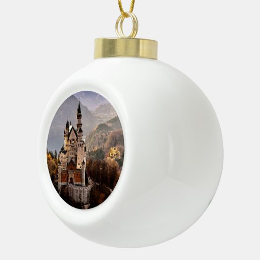 Neuschwanstein Castle Duitsland Keramische Bal Ornament (Rechts)