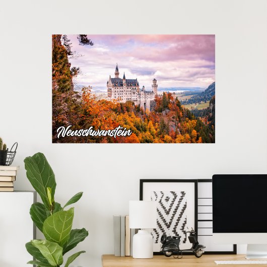 Neuschwanstein Castle, Duitsland Poster (Thuiskantoor)