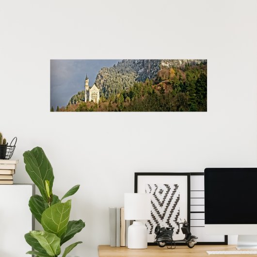 Neuschwanstein Castle - Duitsland - Poster 36x12 (Thuiskantoor)