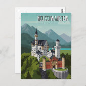 Neuschwanstein Castle Duitsland Reizen Abstract Briefkaart (Voorkant / Achterkant)