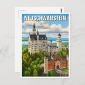 Neuschwanstein Castle Duitsland Reizen Briefkaart (Voorkant / Achterkant)