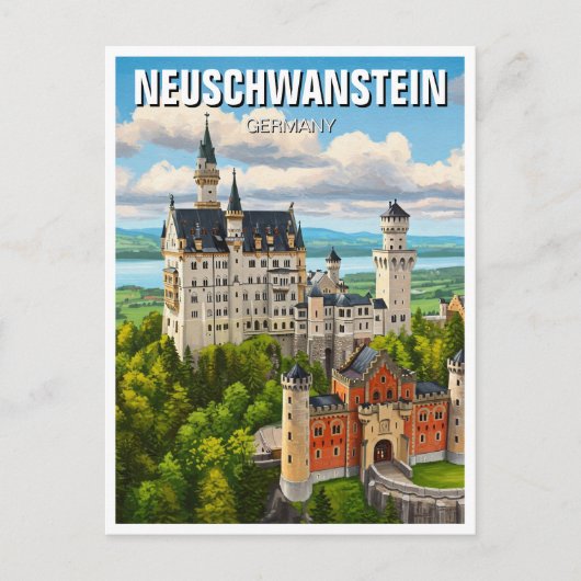Neuschwanstein Castle Duitsland Reizen Briefkaart (Voorkant)