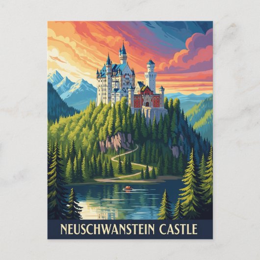 Neuschwanstein Castle Duitsland Reizen Briefkaart (Voorkant)