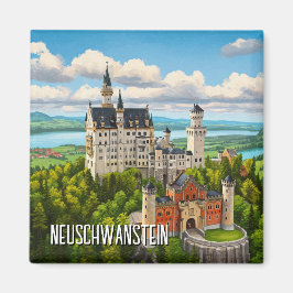 Neuschwanstein Castle Duitsland Reizen Magneet
