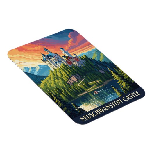 Neuschwanstein Castle Duitsland Reizen Magneet (Rechterzijde)