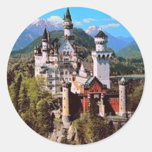 neuschwanstein castle - duitsland ronde sticker
