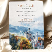Neuschwanstein Castle Duitsland Save the Date Kaar Kaart