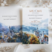 Neuschwanstein Castle Duitsland Save the Date Kaar Kaart
