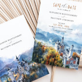 Neuschwanstein Castle Duitsland Save the Date Kaar Kaart