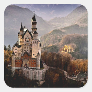 Neuschwanstein Castle Duitsland Vierkante Sticker