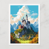 Neuschwanstein Castle Duitsland vintage reisplaats Briefkaart (Voorkant)