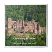 Neuschwanstein Castle Frankfurt & German Quote Tegeltje (Voorkant)