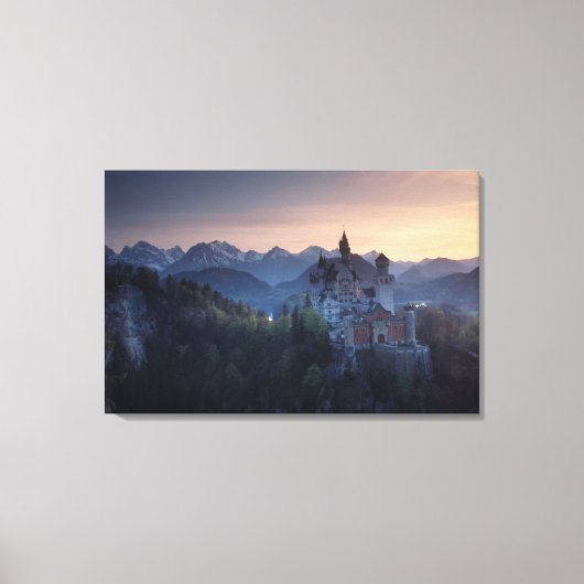 Neuschwanstein Castle, gebouwd eind jaren 1800 doo Canvas Afdruk (Voorkant)