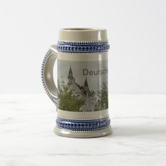 Neuschwanstein Castle German Beer Stein Bierpul (Voorkant links)