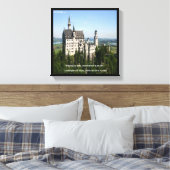 Neuschwanstein Castle & German Quote Canvas Print (Insitu (Slaapkamer))
