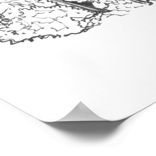 Neuschwanstein Castle Germany Fine Line Art Poster (Hoek)