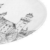 Neuschwanstein Castle Germany Fine Line Art Snijplank (Hoek)