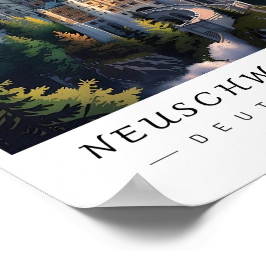 Neuschwanstein Castle Germany Wall Art, Bavaria Poster (Hoek)