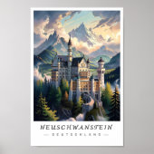 Neuschwanstein Castle Germany Wall Art, Bavaria Poster (Voorkant)