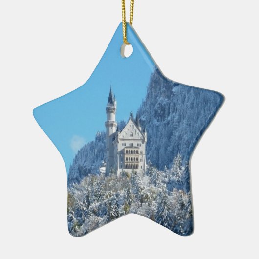 Neuschwanstein Castle in Winter Keramisch Ornament (Links)