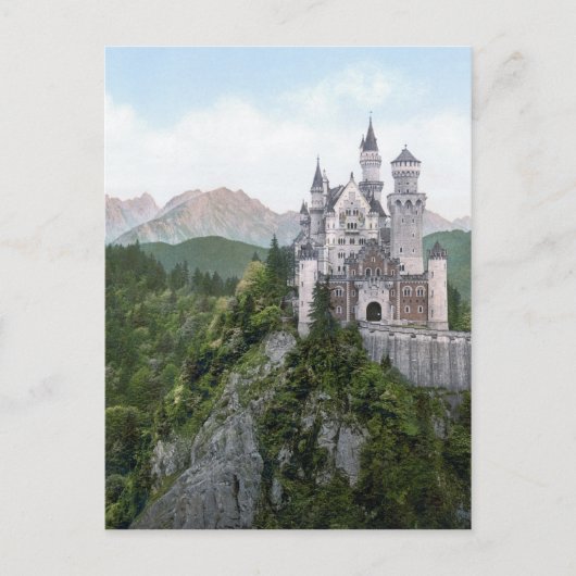 Neuschwanstein Castle Lithograaf Briefkaart (Voorkant)