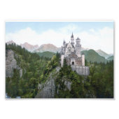 Neuschwanstein Castle Lithograaf Foto Afdruk (Voorkant)