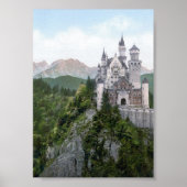 Neuschwanstein Castle Lithograaf Poster (Voorkant)