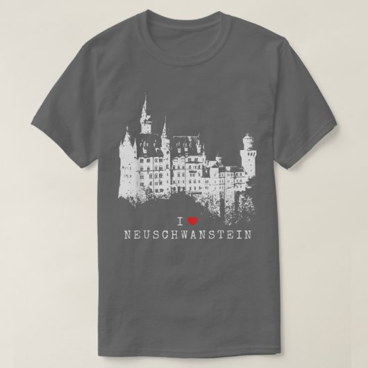 Neuschwanstein Castle Lover  Beieren I Love T-shirt (Design voorkant)