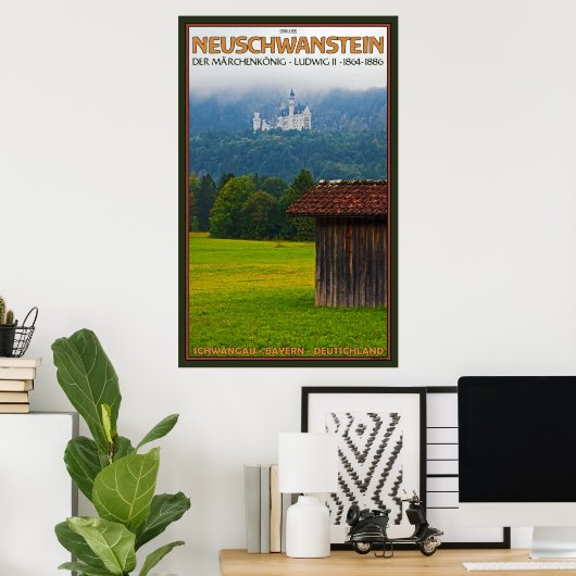 Neuschwanstein Castle Poster (Thuiskantoor)