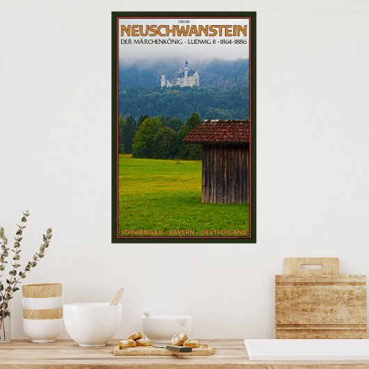 Neuschwanstein Castle Poster (Keuken)