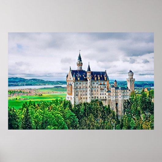 Neuschwanstein Castle - Poster (Voorkant)