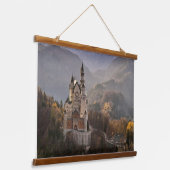 Neuschwanstein Castle, Schwangau, Duitsland Hangin Hangend Wandkleed (Gebogen)