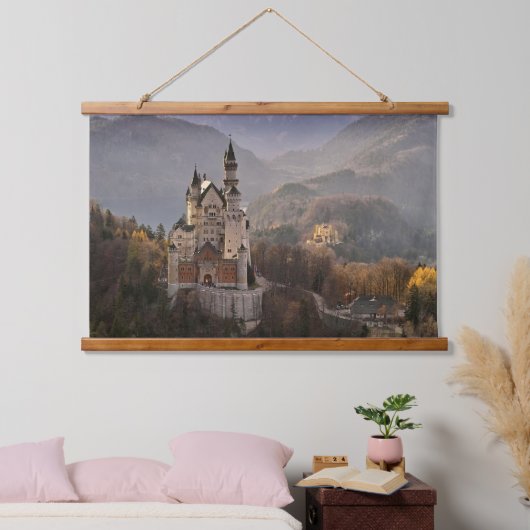 Neuschwanstein Castle, Schwangau, Duitsland Hangin Hangend Wandkleed (Slaapkamer)