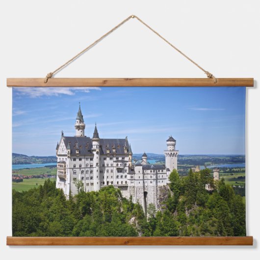 Neuschwanstein Castle, Schwangau, Duitsland Hangin Hangend Wandkleed (Voorkant)