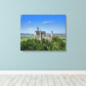 Neuschwanstein Castle Stretched Canvas Print (Insitu (Houten vloer))