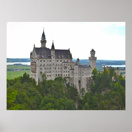Neuschwanstein Castle vanaf de brug Poster (Voorkant)
