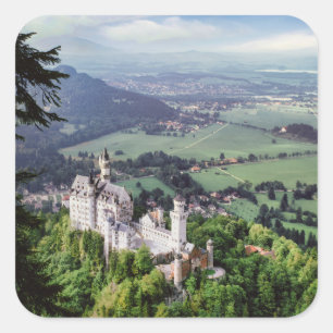 Neuschwanstein Castle Vierkante Sticker