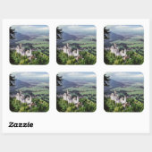 Neuschwanstein Castle Vierkante Sticker (Vel)