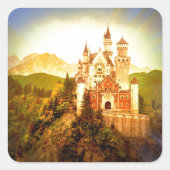 Neuschwanstein Castle Vierkante Sticker (Voorkant)