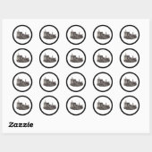 Neuschwanstein Castle Zwart-wit historische kunst Ronde Sticker (Vel)