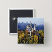 Neuschwanstein is een van de drie vierkante button 5,1 cm (Voorkant /achterkant)