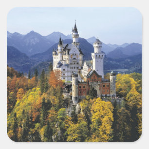 Neuschwanstein is een van de drie vierkante sticker